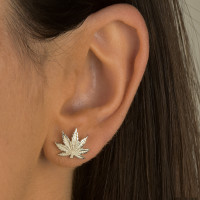 Brinco Folha (Prata)